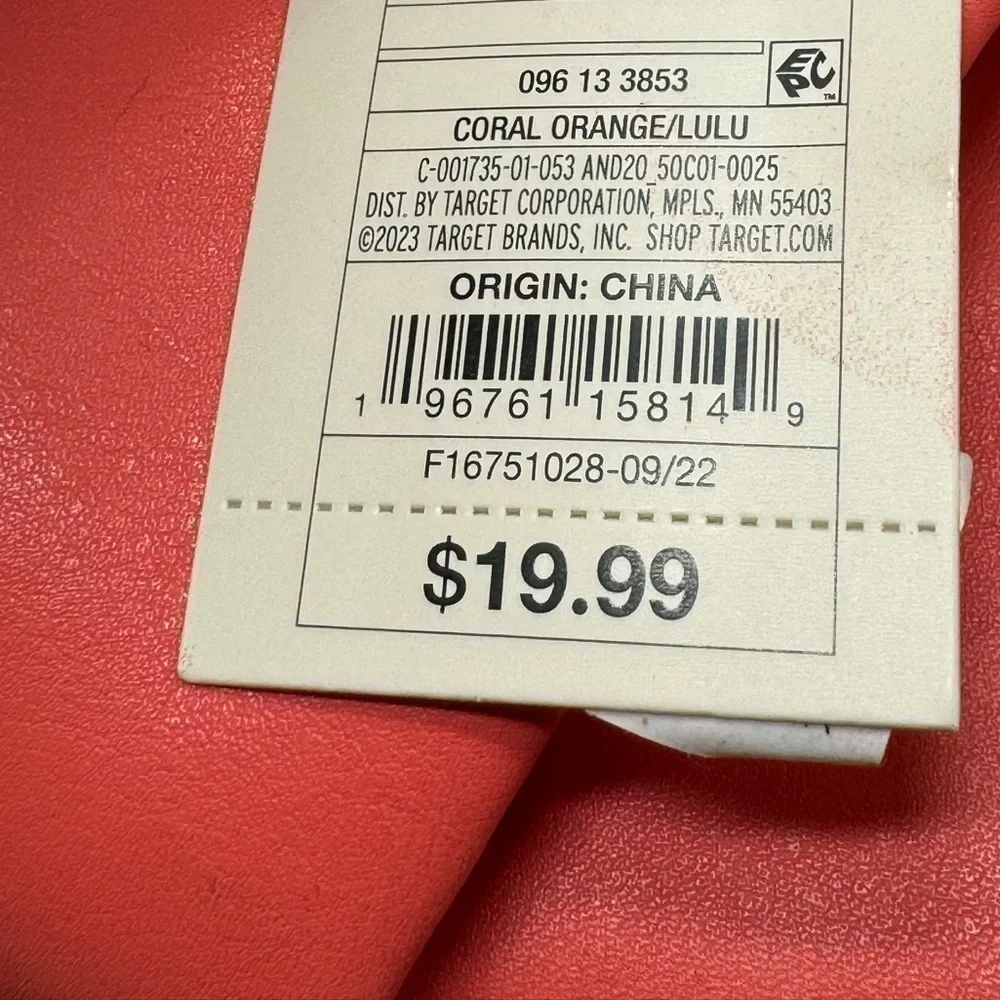 Women's Lulu Slide Sandals - A New Day Coral Orange